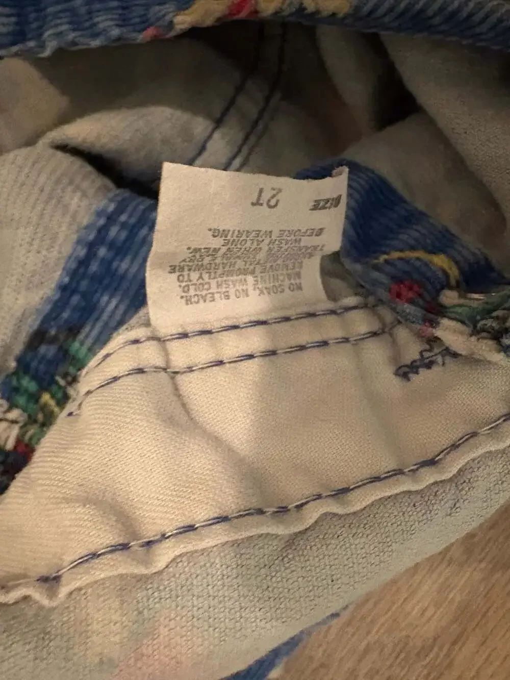 Vintage OshKosh B'gosh Blue Corduroy Astronaut Mouse Print Overalls Size 2T Made